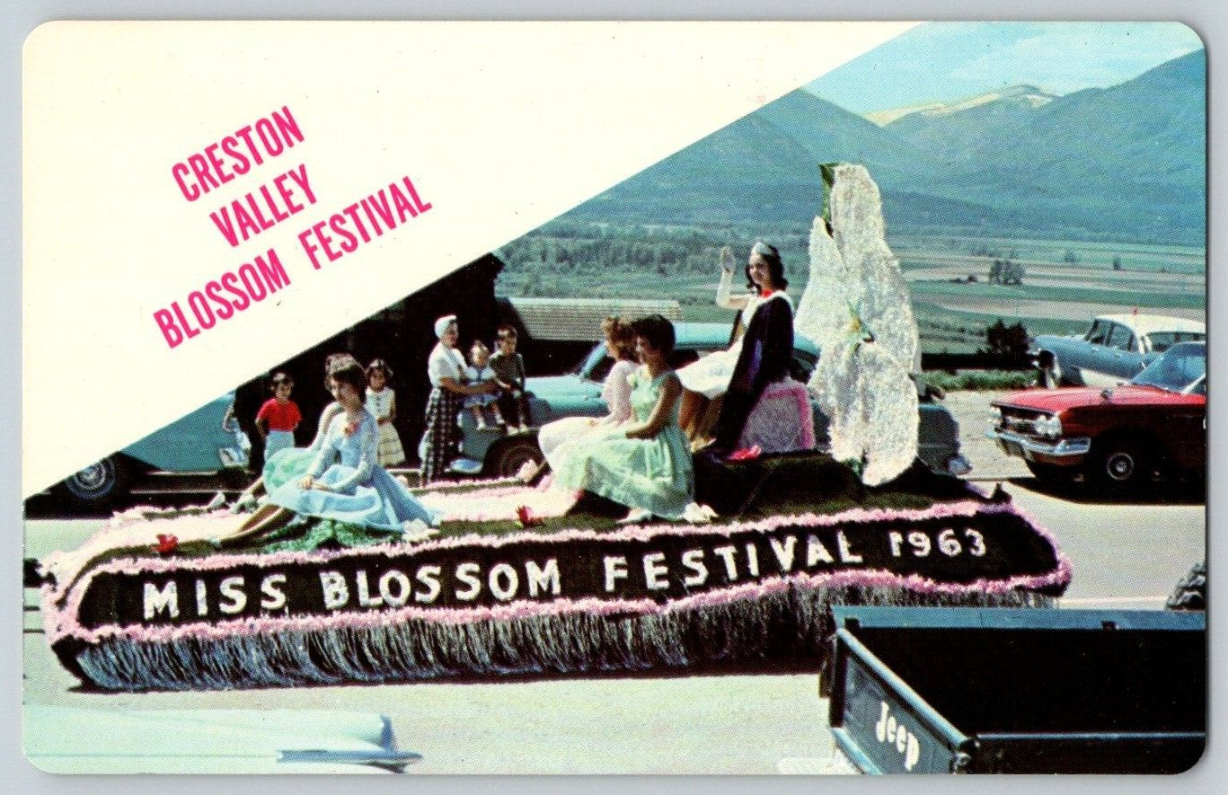 Postcard~ 1963 Creston Valley Blossom Festival~ Creston, BC, Canada