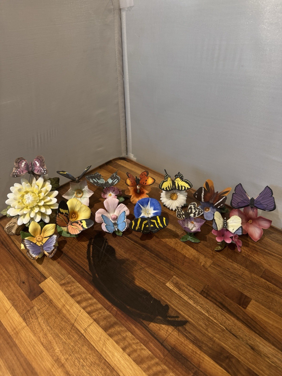 Vintage - Franklin Mint Porcelain Butterfly Figurines 1985 FP (Lot of 13)