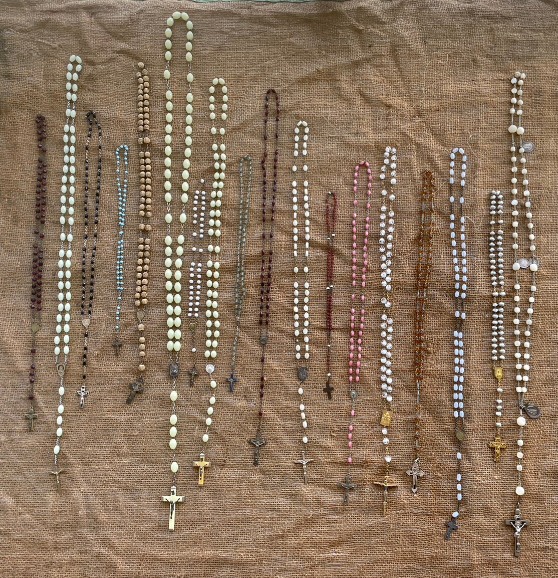 18 Antique Religious Rosaries Christianity Austrian Collection