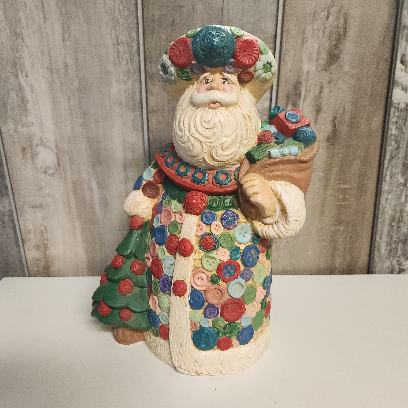 Vintage GARE Inc 1997 Ceramic Santa Claus-Saint Nicholas- Christmas Tree 9\