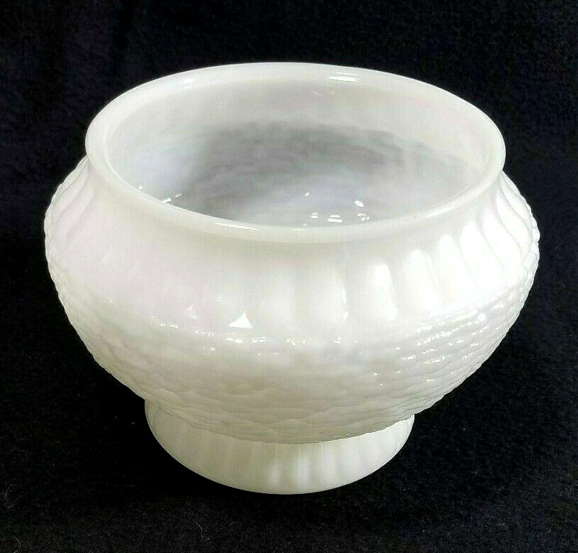 Vintage NAPCO White Milk Glass Candy Dish Bowl USA Collectible Decor