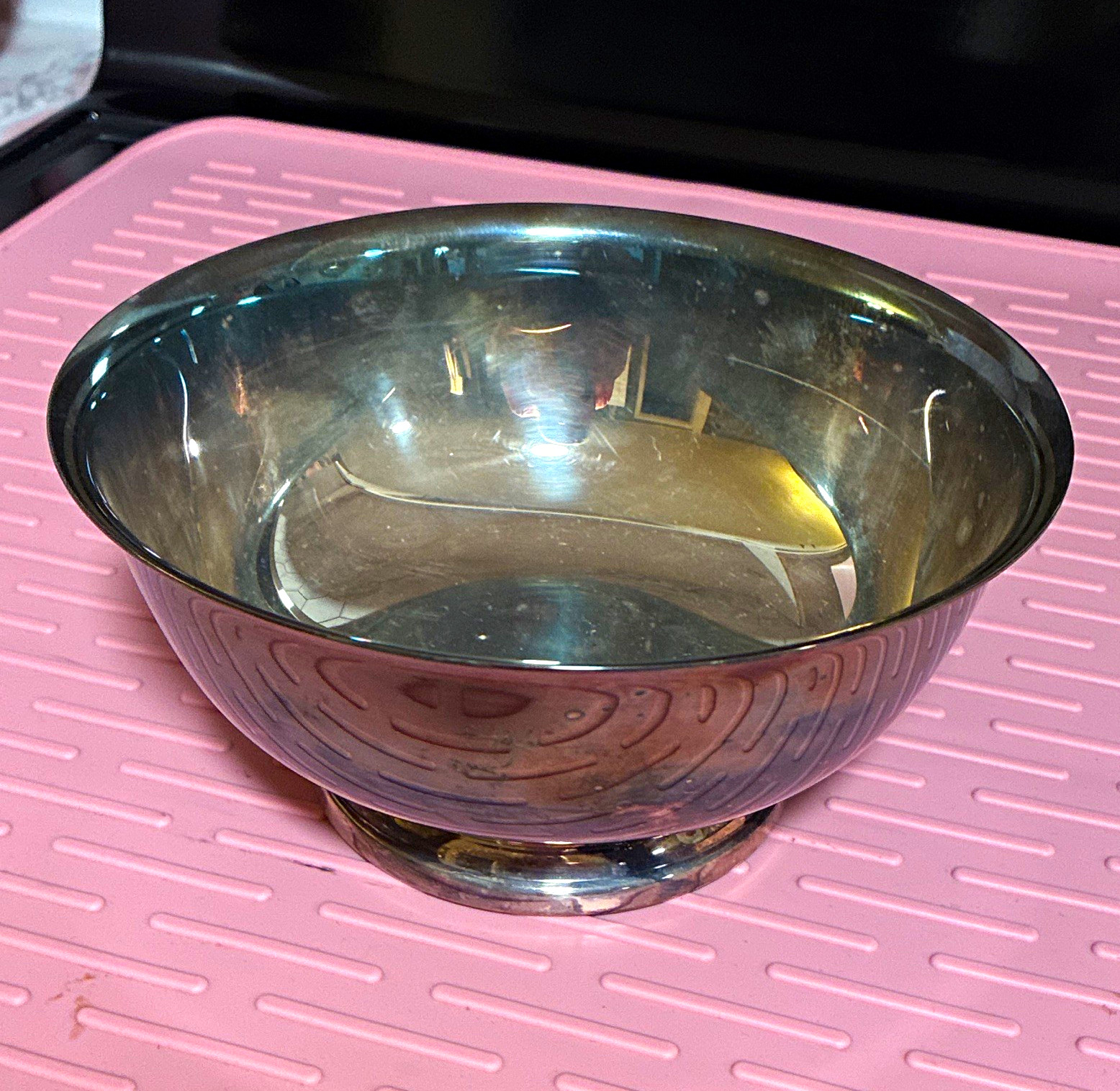 Gorham Silver Plate Bowl w/ Red Gorham Silver Original Label
