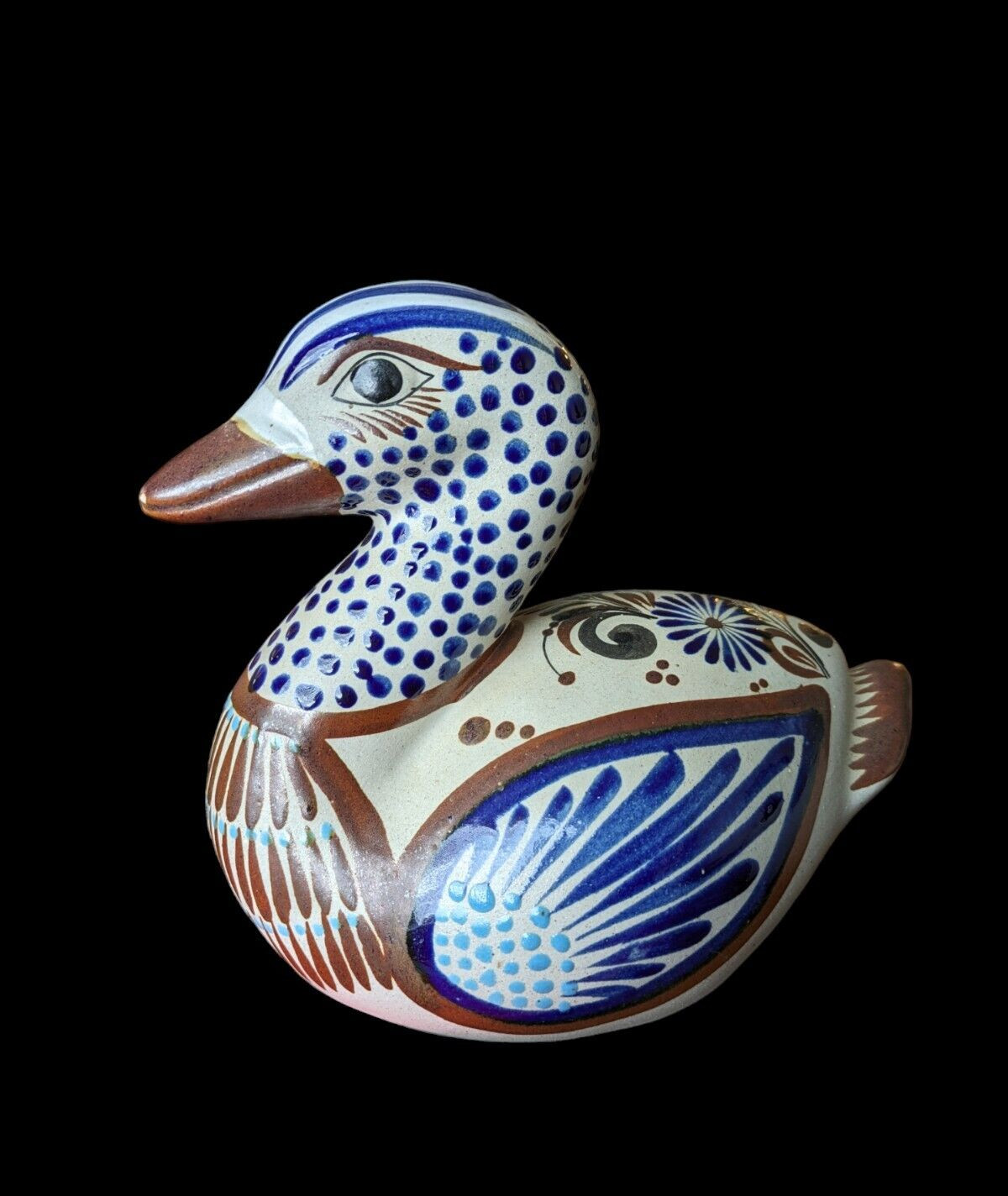 Vintage Mexican Folk Art Hand Painted Duck 6” signed Vintage Mexican Folk Art Hand Painted Duck 6” signed