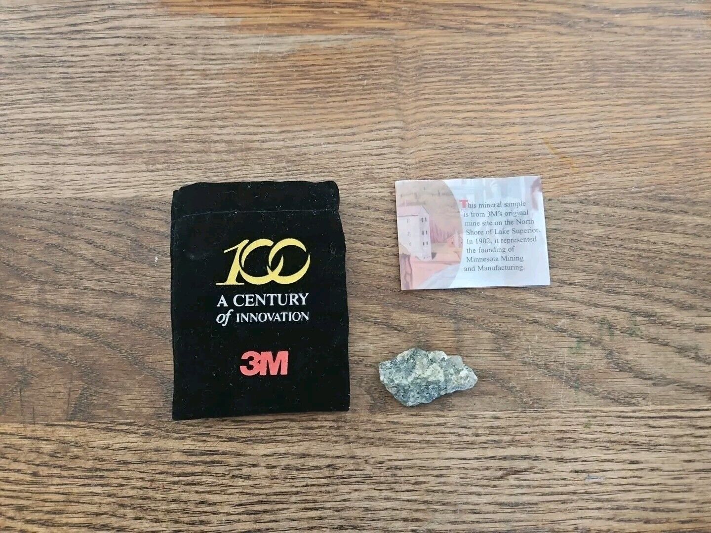 3M Company 100 Aniversary Employee Gift Mineral In Bag (Very Rare) 