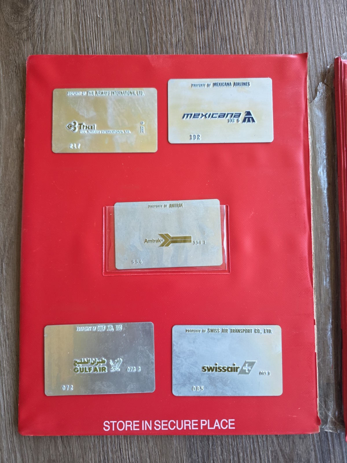 45 Vintage Airline Ticket Validation Plates TWA Alitalia Swissair Delta + More