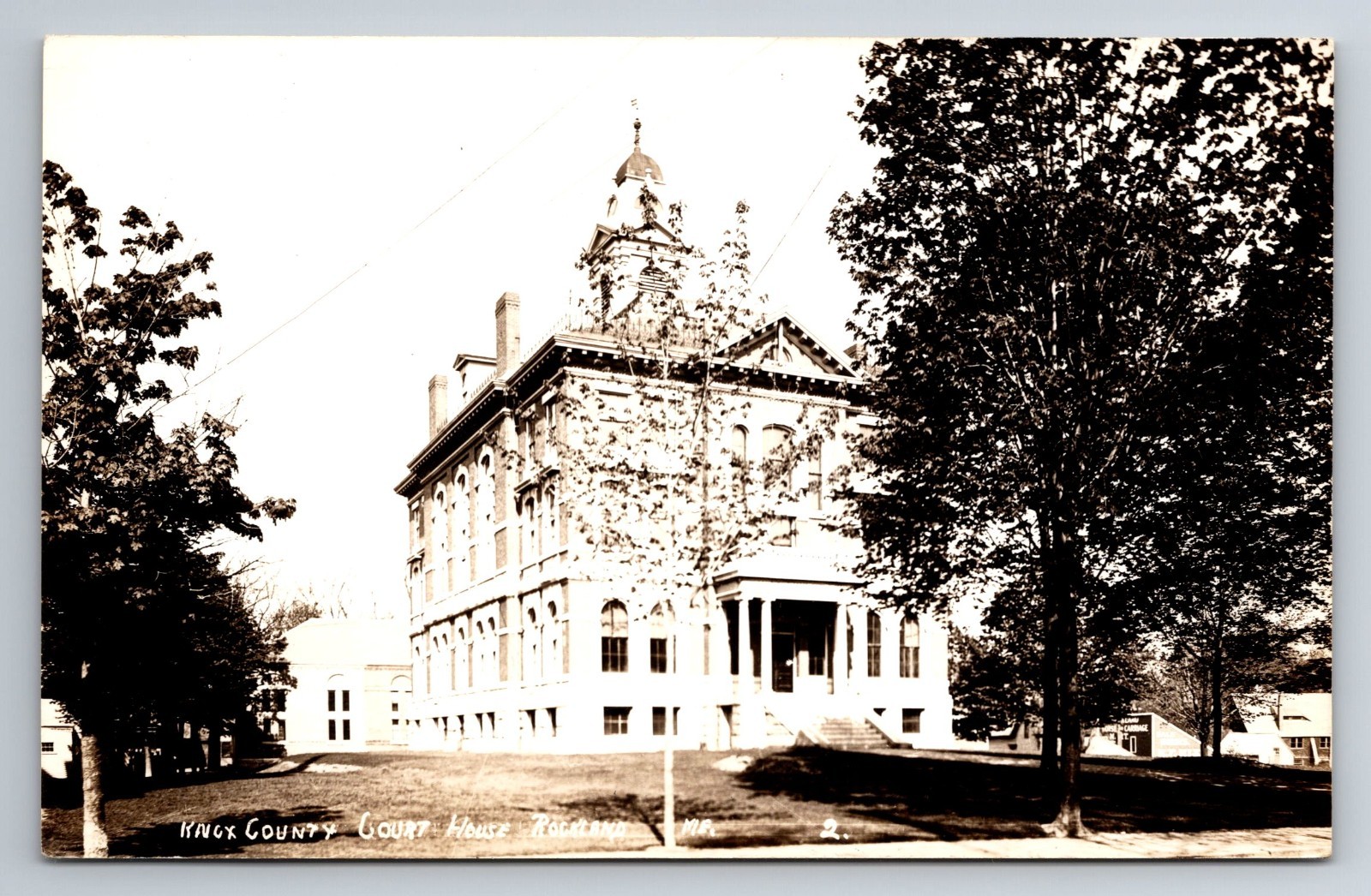 ME, Rockland, Knox County Court House, Real Photo, RPPC, Vintage Postcard