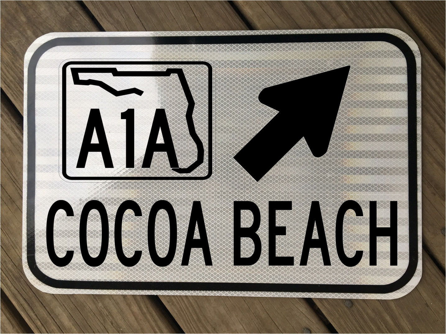 COCOA BEACH FLORIDA A1A Highway road sign 12\