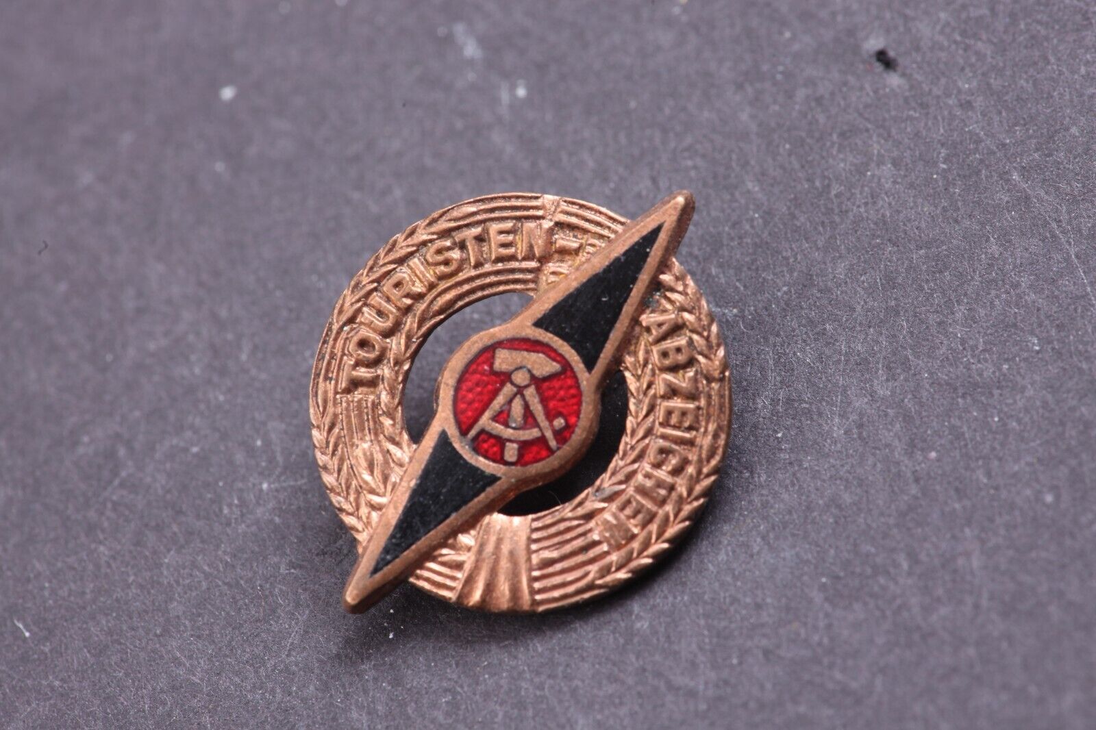 East Germany DDR FDJ Tourist Badge Bronze III Antifascist Education Communist