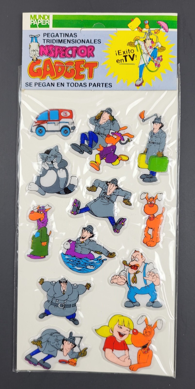 1983 INSPECTOR GADGET Stickers Sheet 8.25\