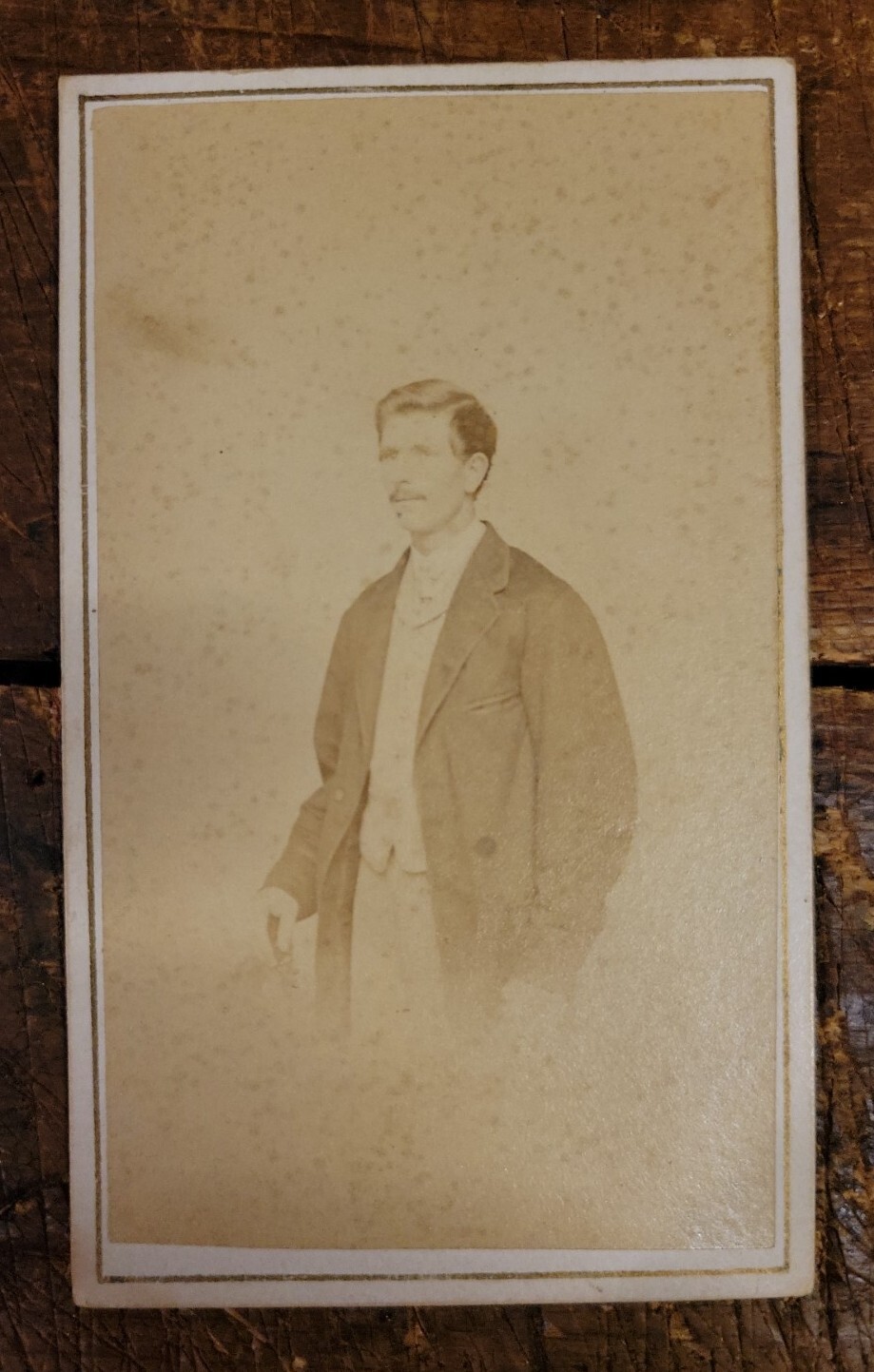 Antique CDV Card, Civil War Era-Standing Gentleman Portrait-G.L.Hurd Westerly RI