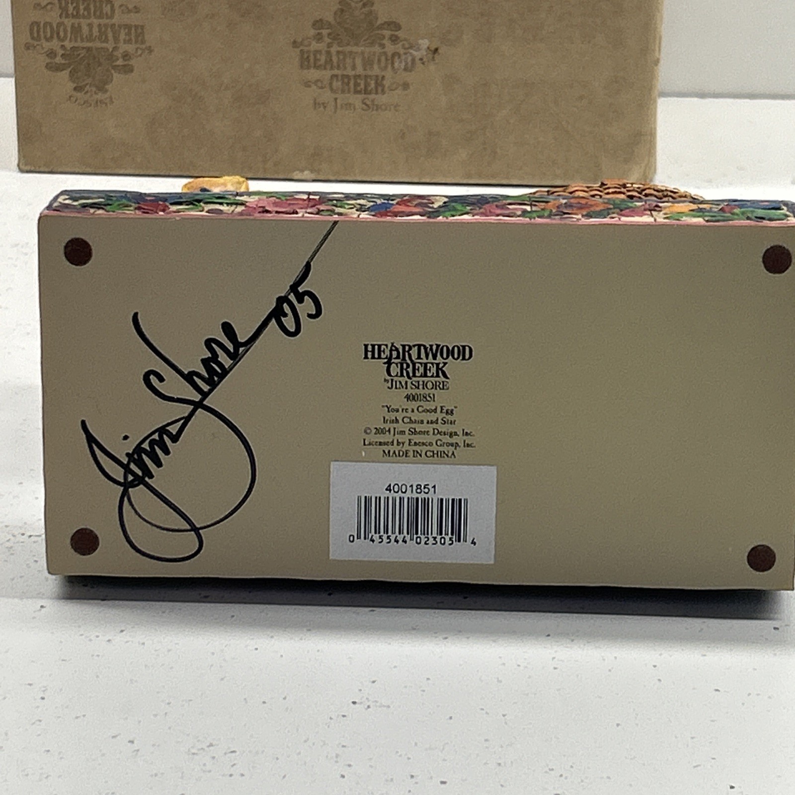 VTG 2005 SIGNED BY Jim Shore YOU'RE A GOOD EGG 4001851 MINT Condition With Box