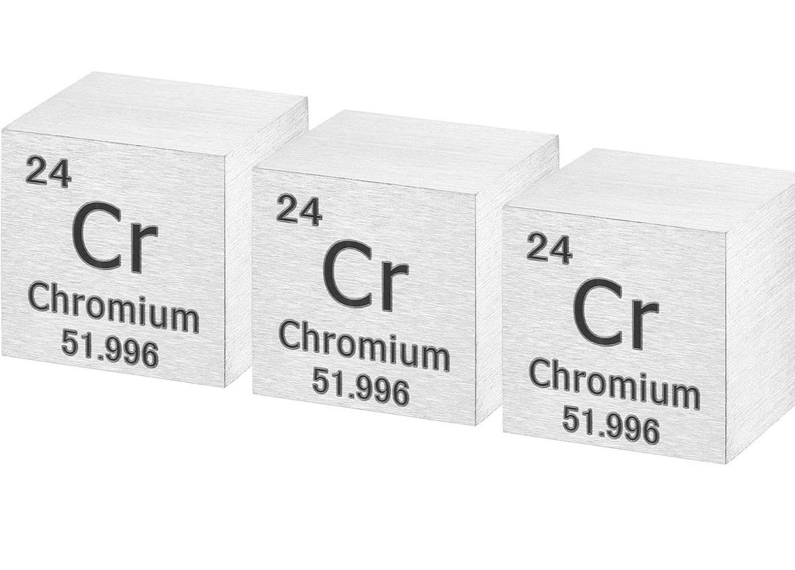 3Pcs Chromium Cube, 0.39\