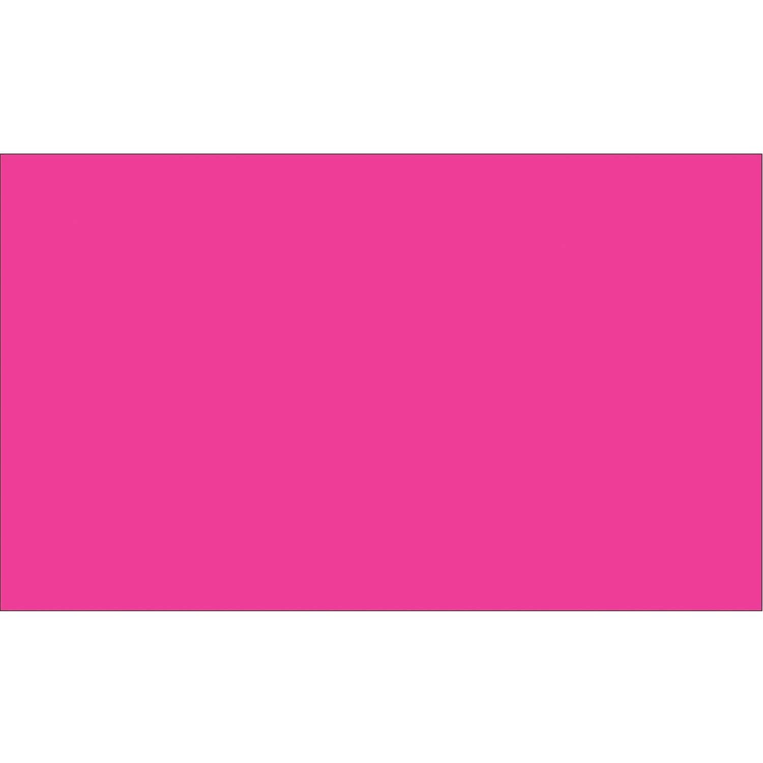 Tape Logic Inventory Rectangle Label, 5 L x 3 W, Fluorescent Pink, Roll of 500 (