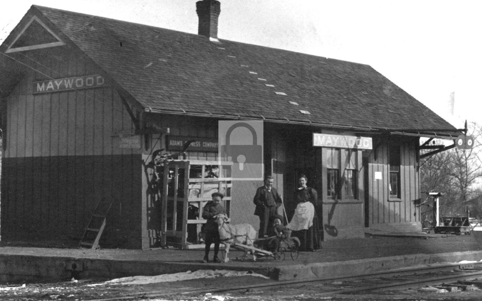 Railroad Train Station Depot Maywood Missouri MO - Reprint