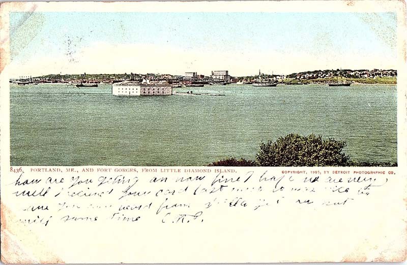 Postcard PANORAMIC SCENE Portland Maine ME s/06 AJ5072