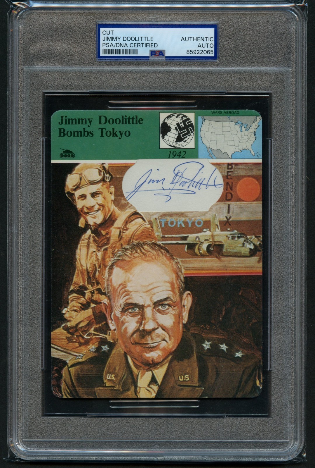 Jimmy Doolittle signed autograph 5x6.5 WWII Story of America Custom Cut Card PSA