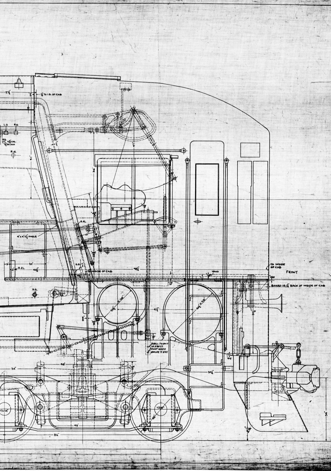 SP AC-12 4-8-8-2 Cab Forward Steam Locomotive Erecting Blueprint Drawing