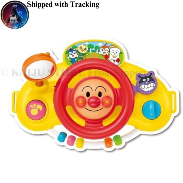 Anpanman Melody Steering Wheel Toy Baby Car Seat Travel Toy Agatsuma