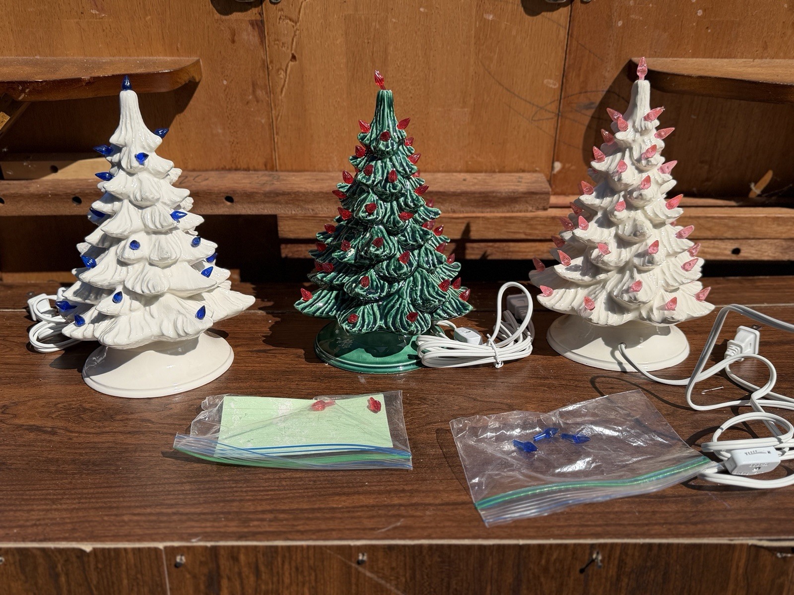 Vintage Nowell 1975-1977 Ceramic Christmas Trees Set of 3