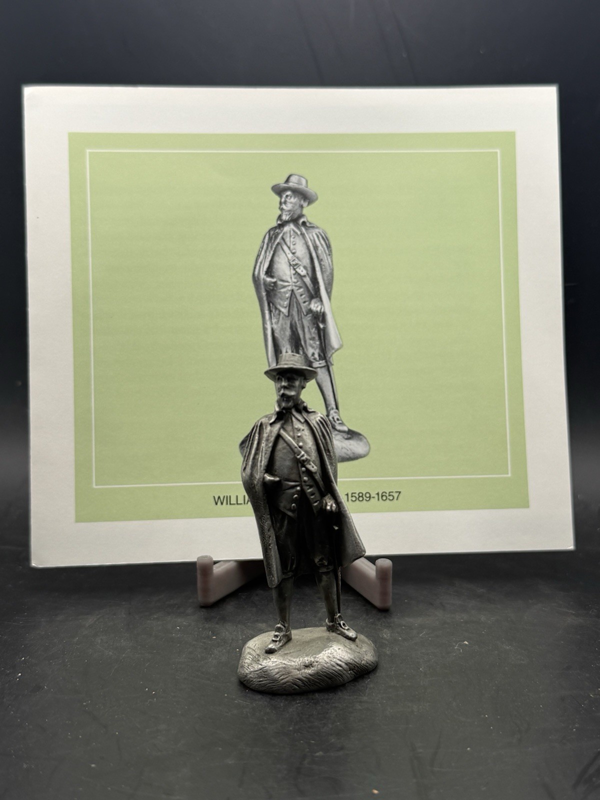 Vintage William Bradford 1980 NHS Pewter Figurine - Plymouth Colony Gov