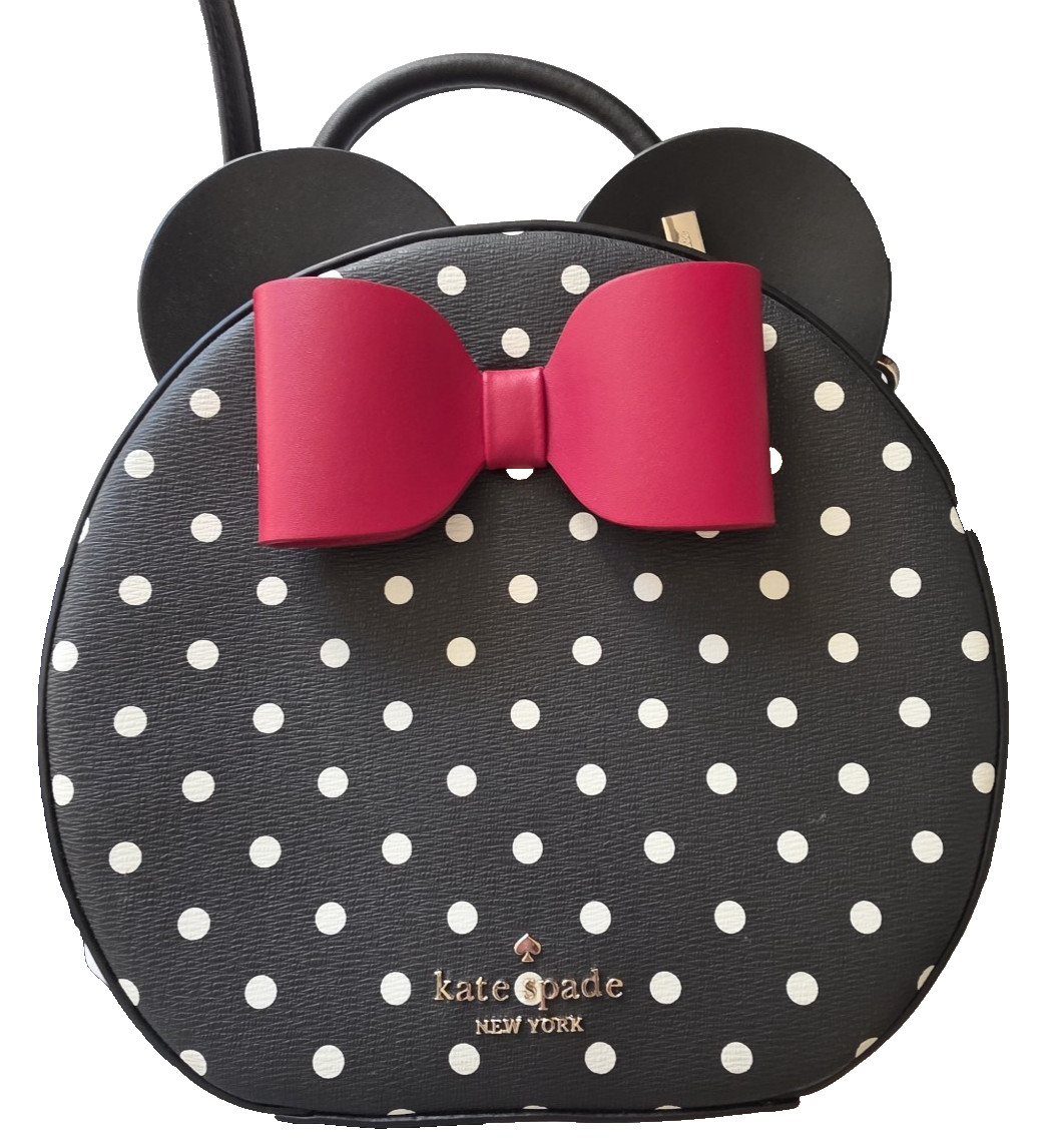 Disney x Kate Spade Minnie Mouse Round Crossbody Bag Polka Dot NWOT Mint