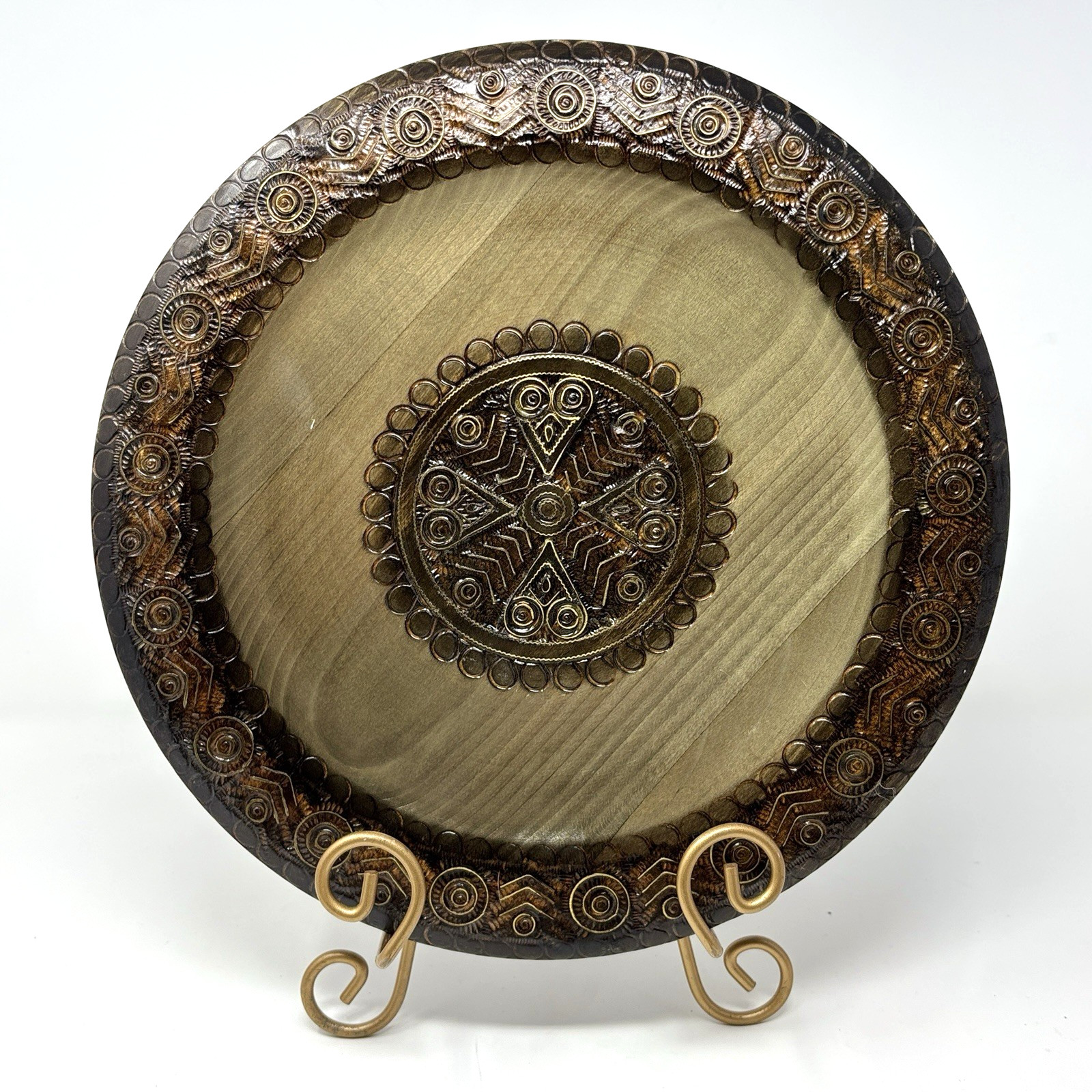 Vintage Polish Folk Art Wood Hand Carved 12.5\