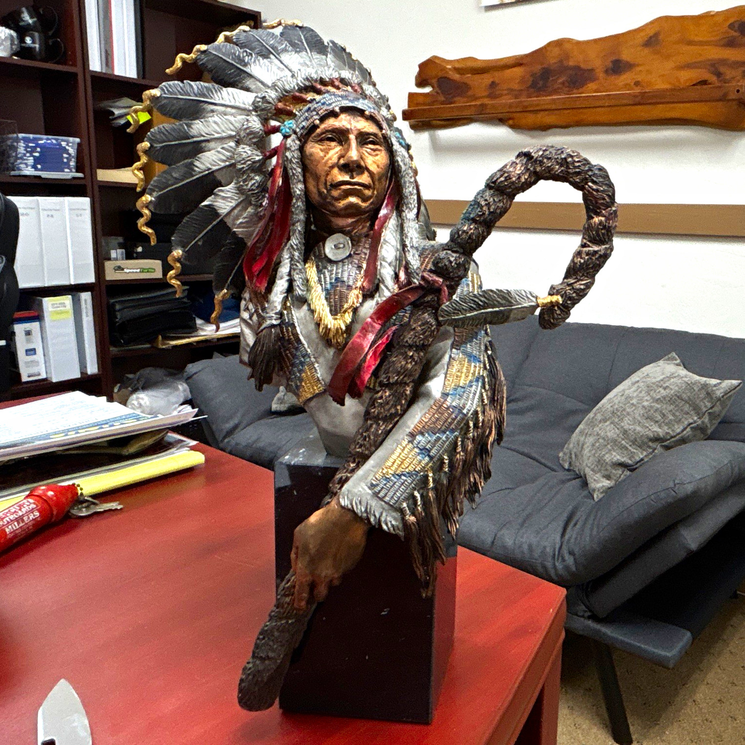 Legends Mixed Media Red Cloud Sculpture Limited/Numbered Signed