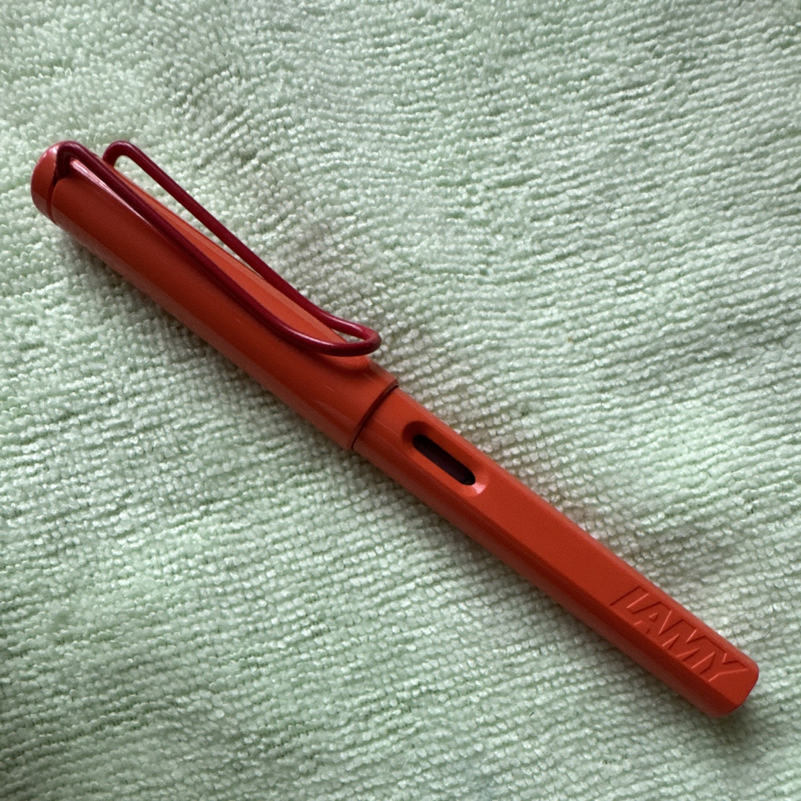Vintage LAMY Safari Fountain Pen Orange Red Clip SpEd F SS Nib Z24 + F Black +Cr