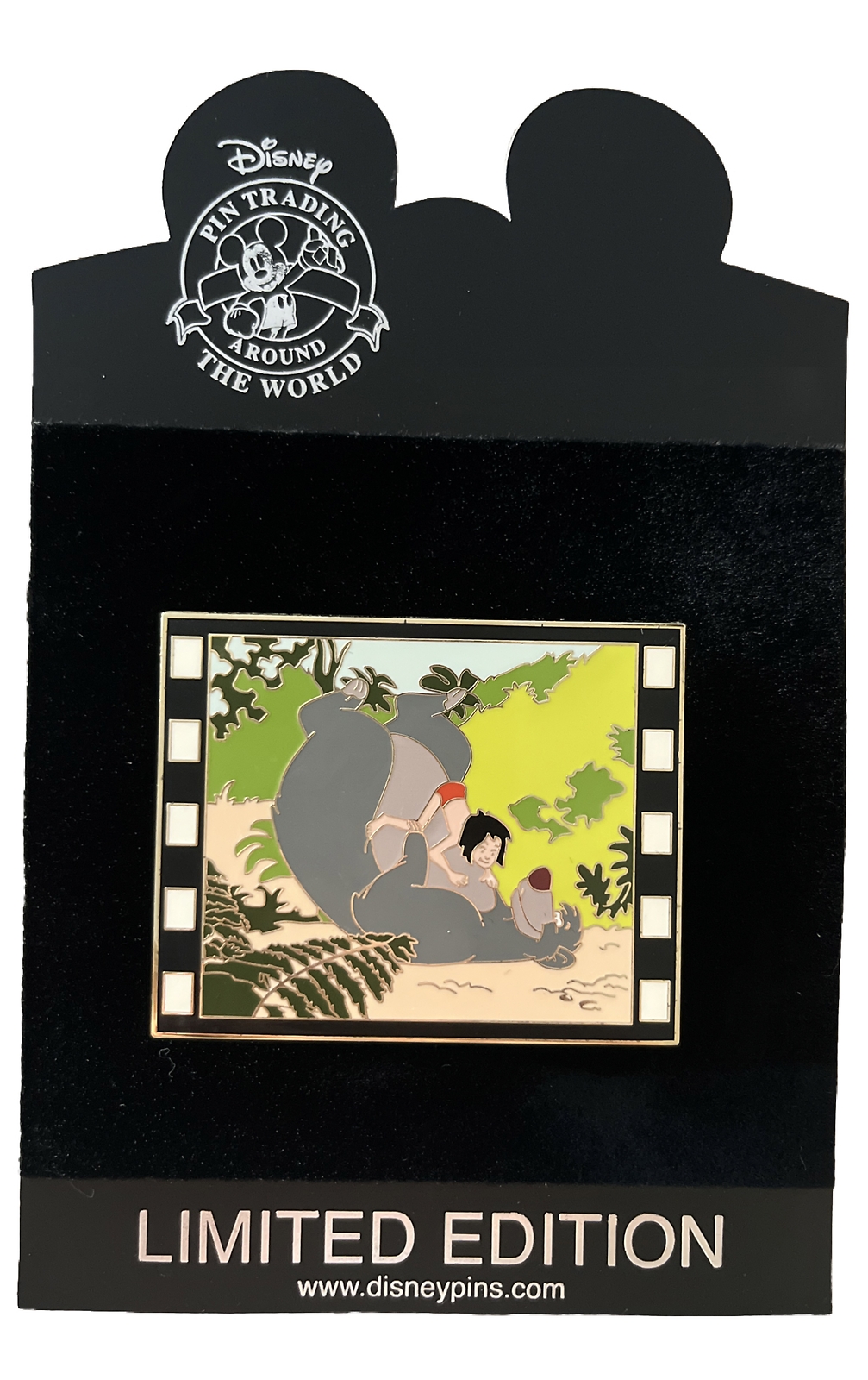 JUMBO Disney Shopping Jungle Book Film Frame Baloo & Mowgli RARE 2010 Pin LE 300