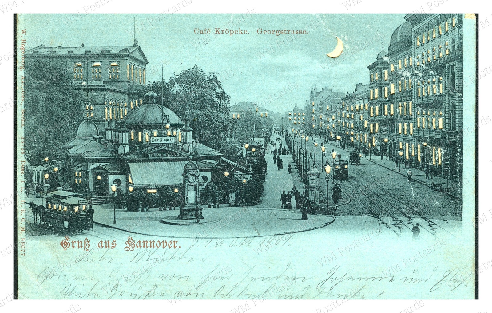 Hanover Germany 1898 Georgstrasse Café Kröpcke Standard Postcard