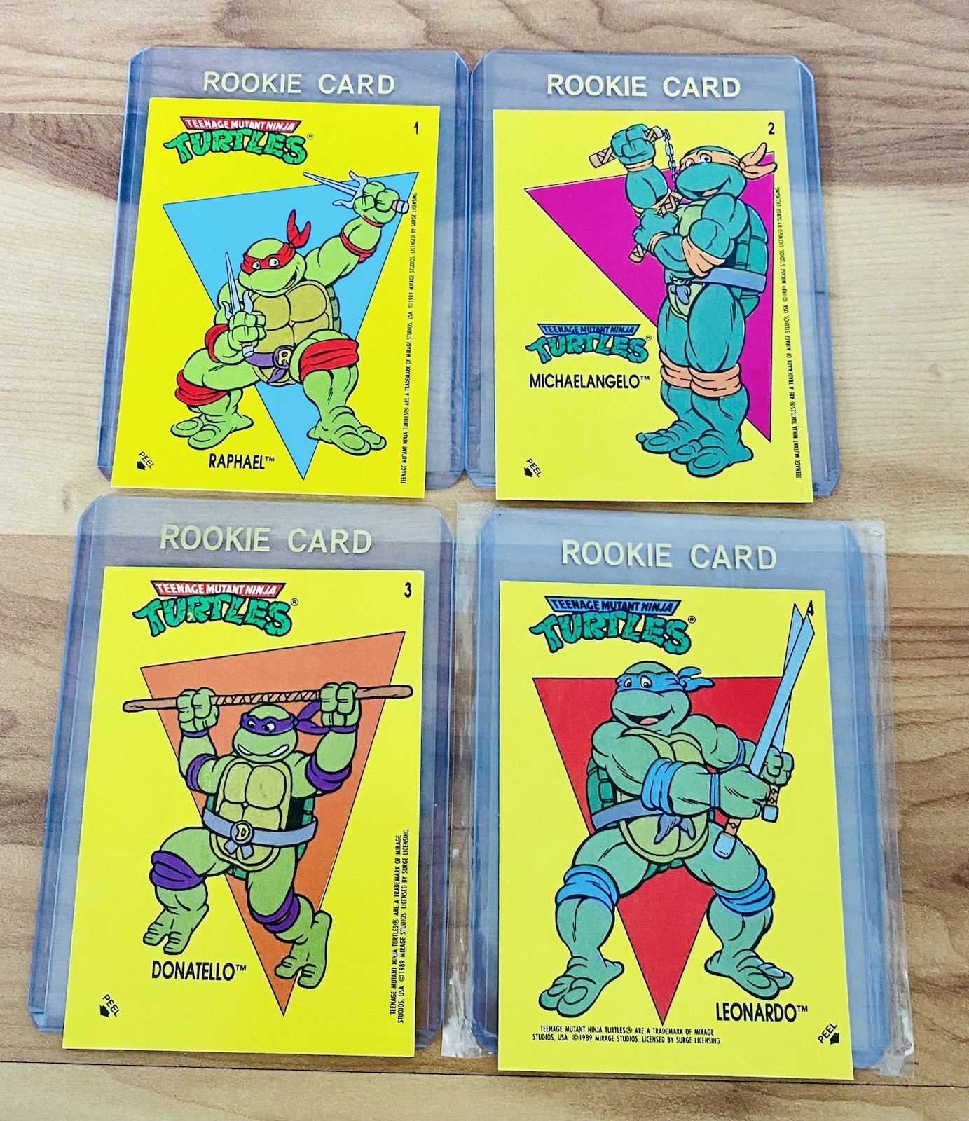1989 TOPPS TEENAGE NINJA TURTLES Rookie Sticker Lot TMNT Rare NM/MT