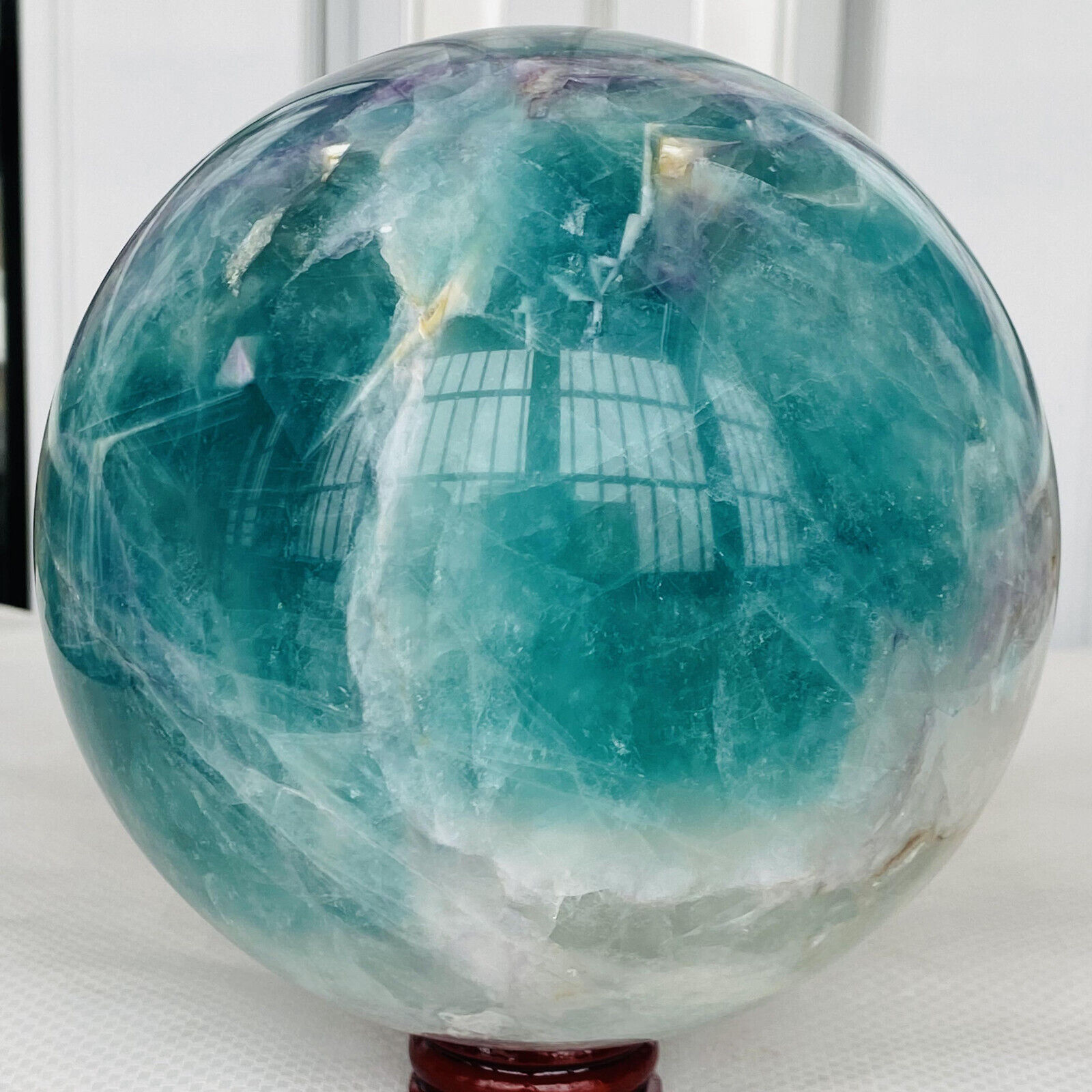 3780g Natural Fluorite ball Colorful Quartz Crystal Gemstone Healing