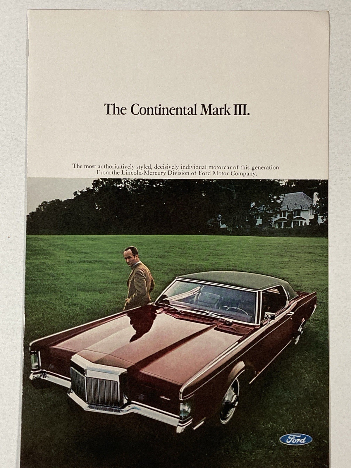 1969 Lincoln Continental Mark III 2 Door Print Ad Decisively Individual