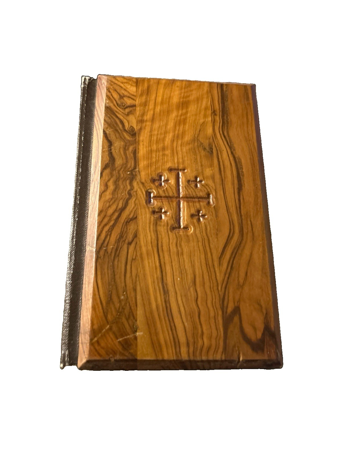 Vintage Holy Bible Olive Wood Cover Jerusalem, King James Version New Testament