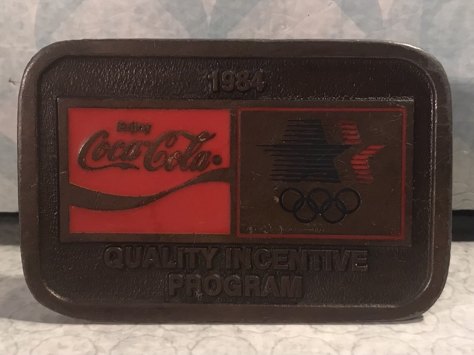 Coca Cola Coke Olympics Advertising Belt Buckle \