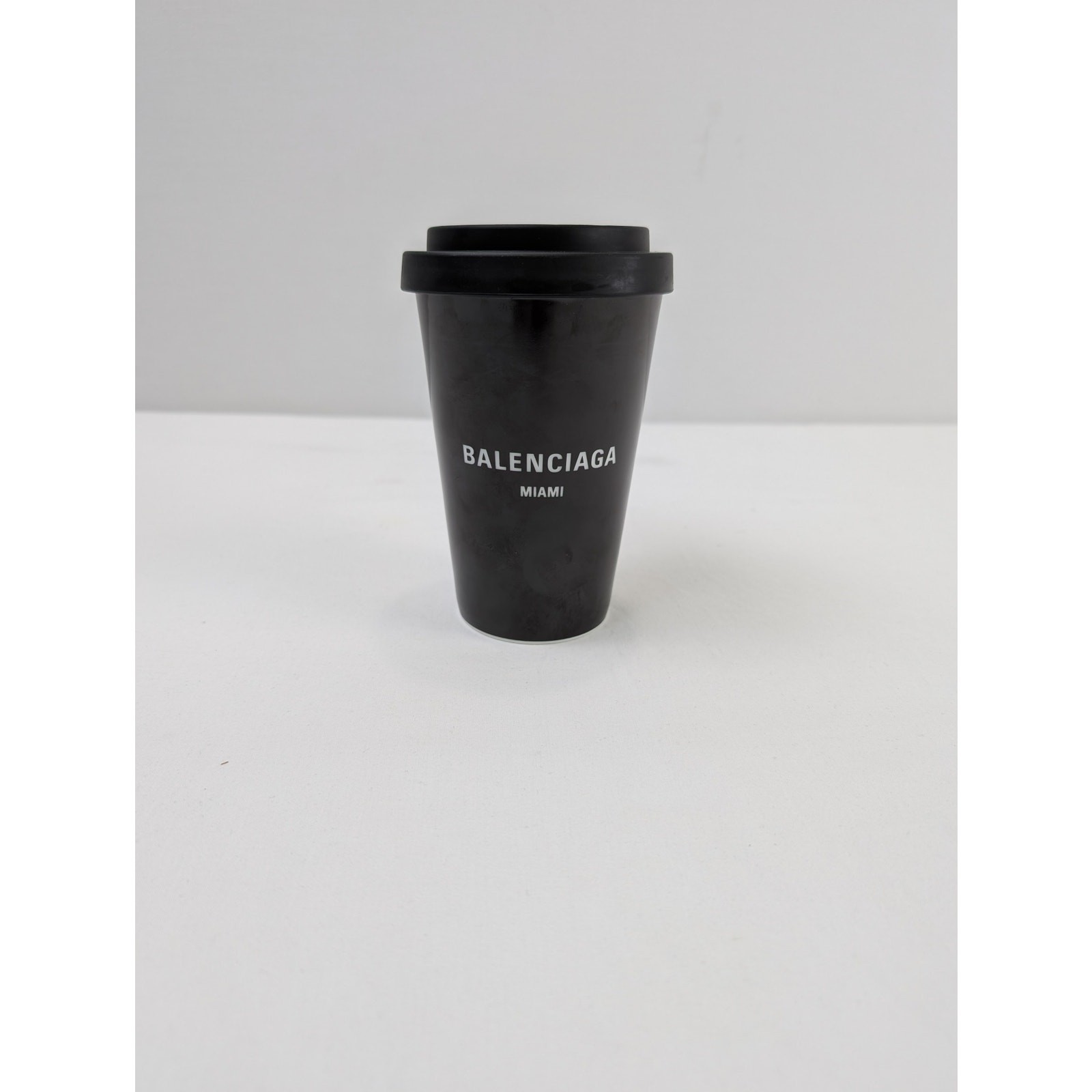 Balenciaga Q:4 / Miami Porcelain Coffee Cup Mug in Black Brand New with Box OS Balenciaga Q:4 / Miami Porcelain Coffee Cup Mug in Black Brand New with Box OS