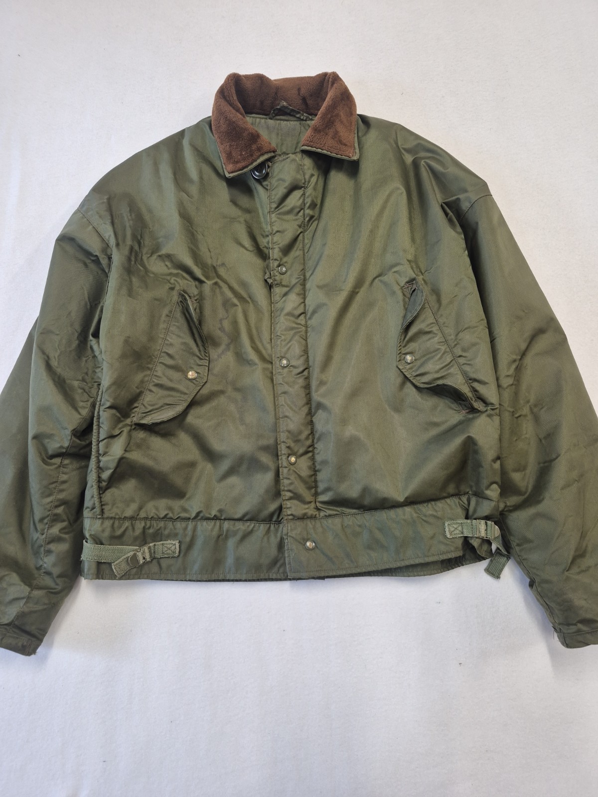 Vtg 1964 US Navy A-1 Impermeable Extreme Cold Weather Deck Jacket Large USN