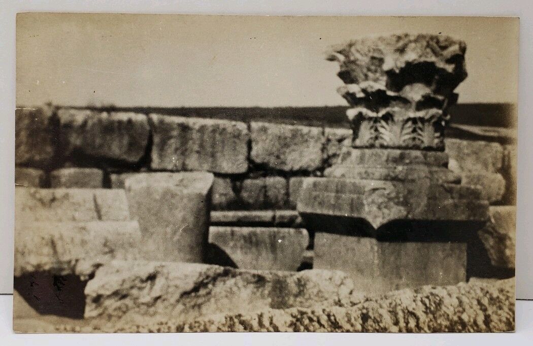 Israel, Synagogue at Capernaum RPPC Vintage Photo Postcard D17