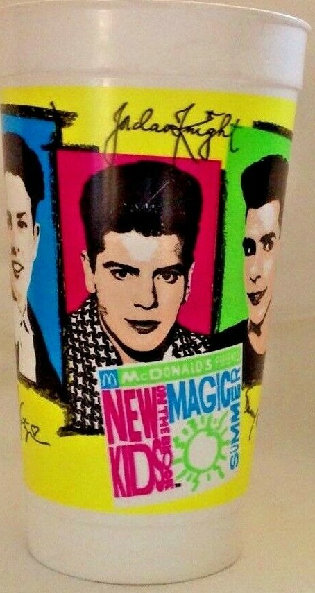 VERY HARD TO FIND, McDonald\'s New Kids On The Block Autographed Collector Cup