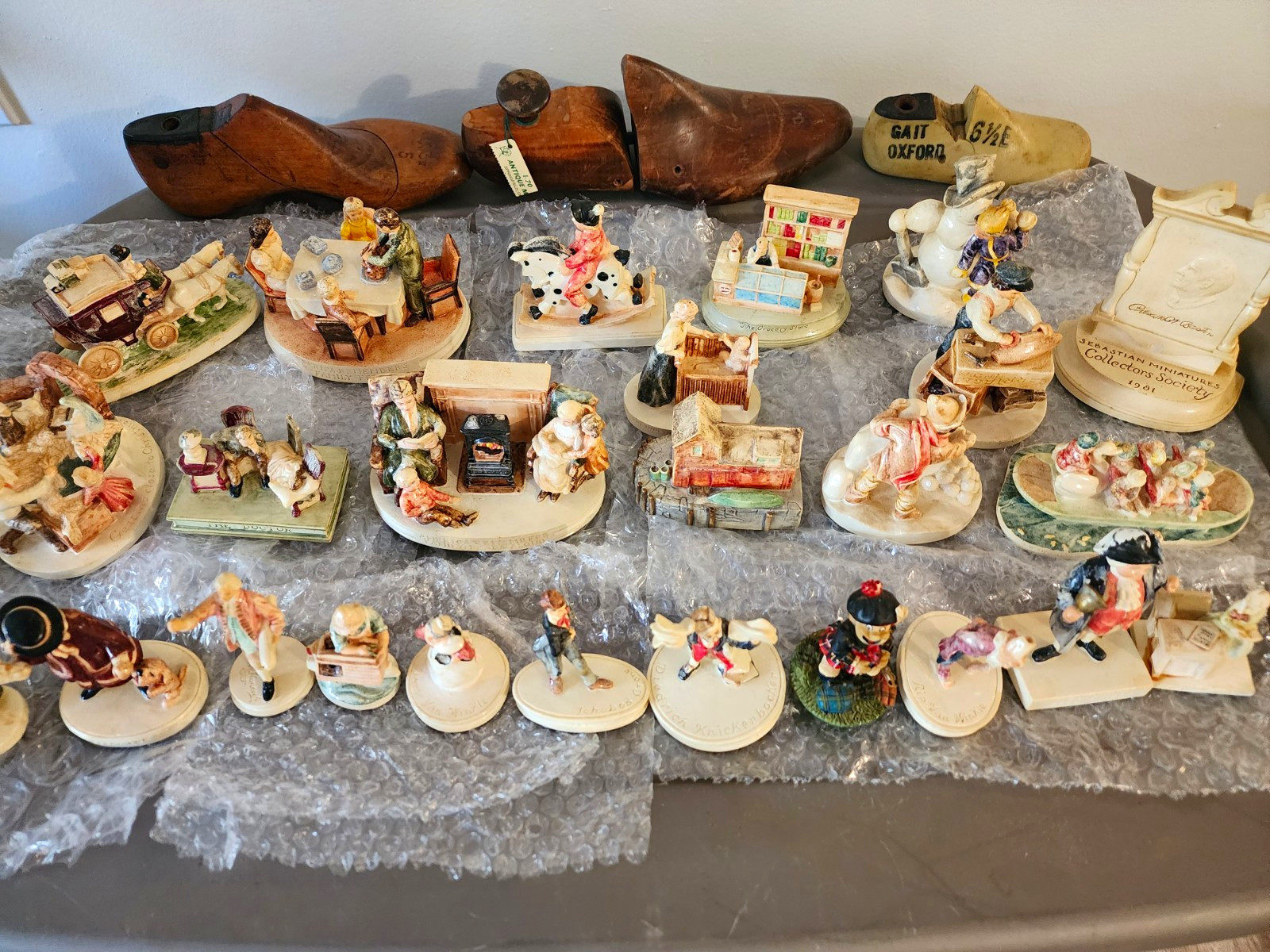 Sebastian Miniatures Collectors Society Hand Painted Signed Figurines Lot 25.