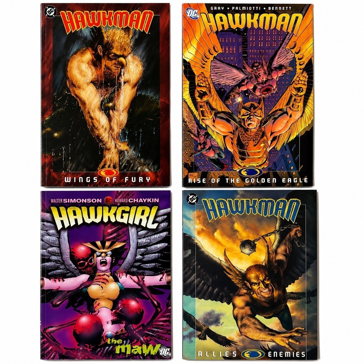 DC Comics Hawkman Hawkgirl Graphic Novel Lot 4 TPB Wings of Fury The Maw Allies