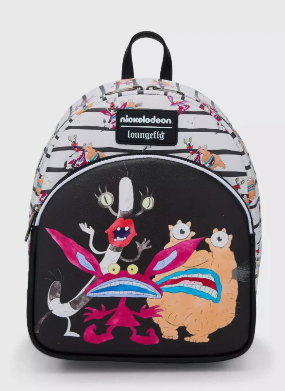 Loungefly Mini Backpack: Aaahh Real Monsters White Black Ickis Oblina Krumm