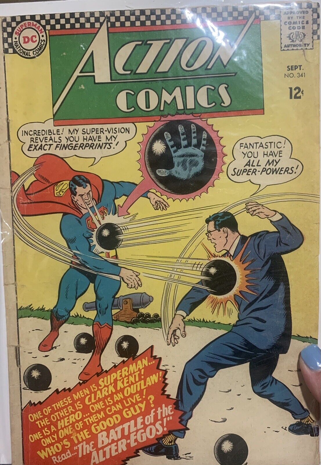 Action Comics #341 Superman The Battle Of Alter Egos Clark Kent 1938 Series 
