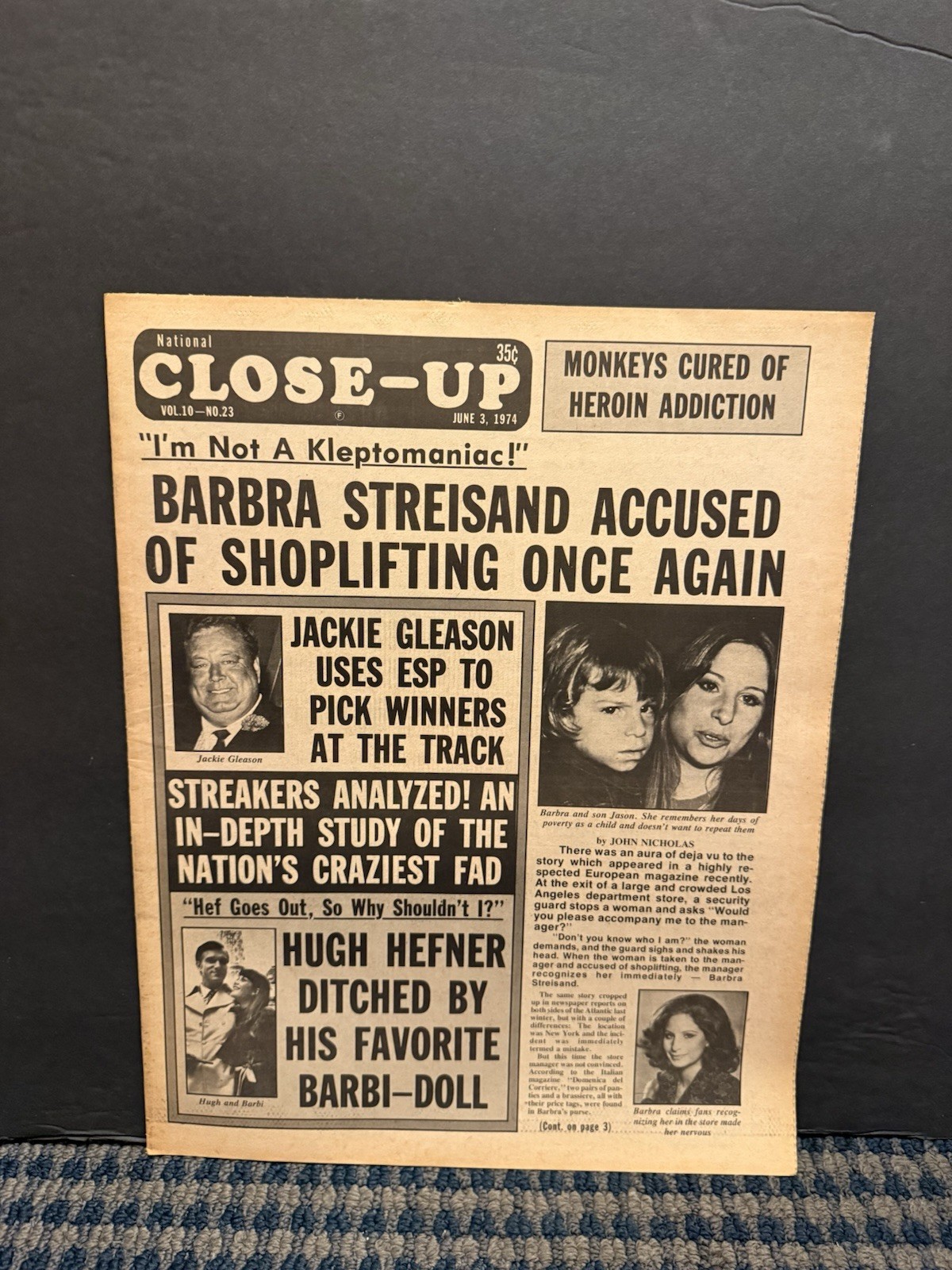 1974 June 3rd National Close-Up Newspaper, Barbra Streisand, Hugh Hefner (10U) 1974 June 3rd National Close-Up Newspaper, Barbra Streisand, Hugh Hefner (10U)
