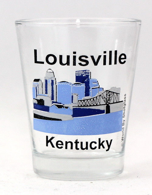 LOUISVILLE KENTUCKY SKYLINE SHOT GLASS SHOTGLASS