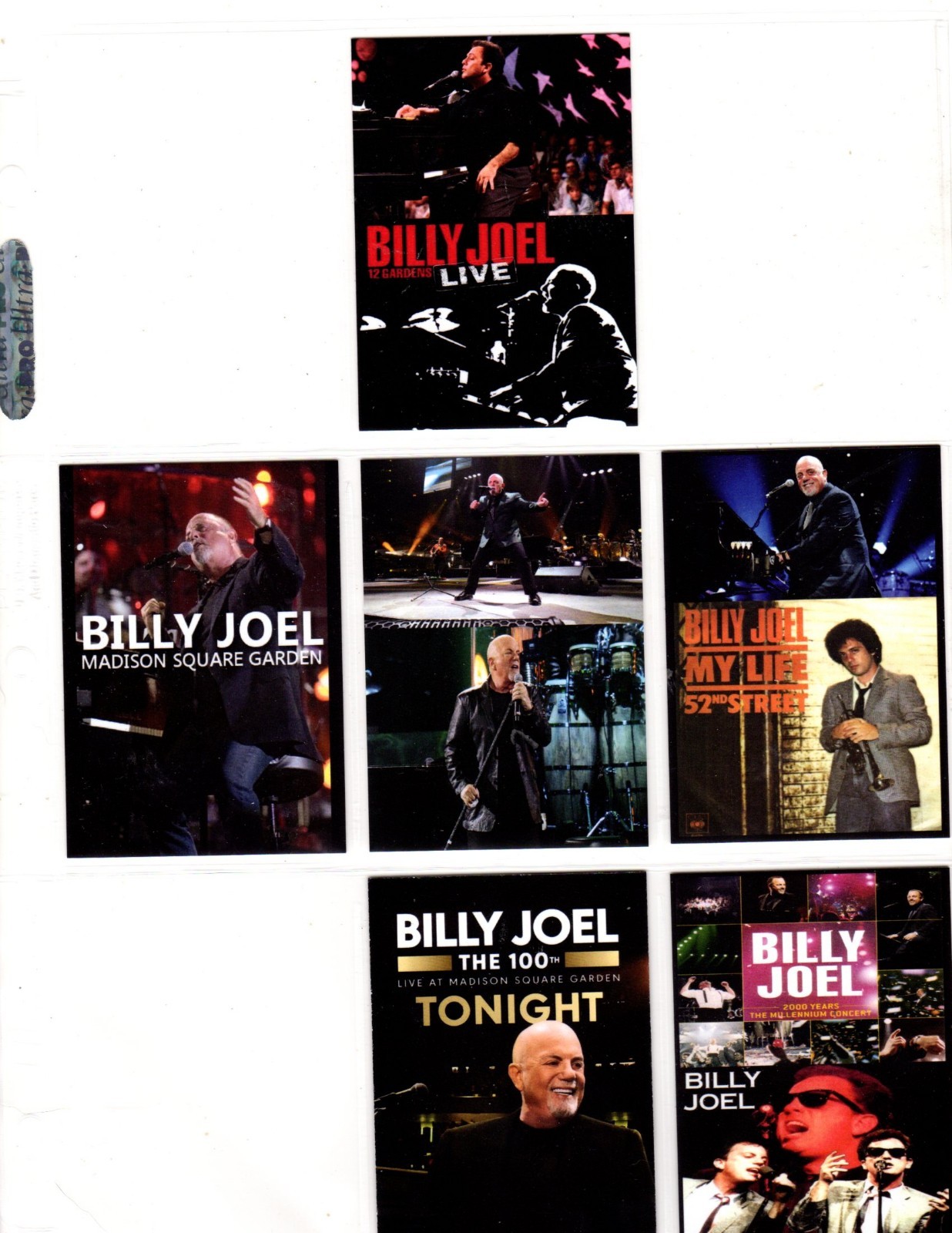 BILLY JOEL    CUSTOM TRADING CARD 6 CARDS  SET