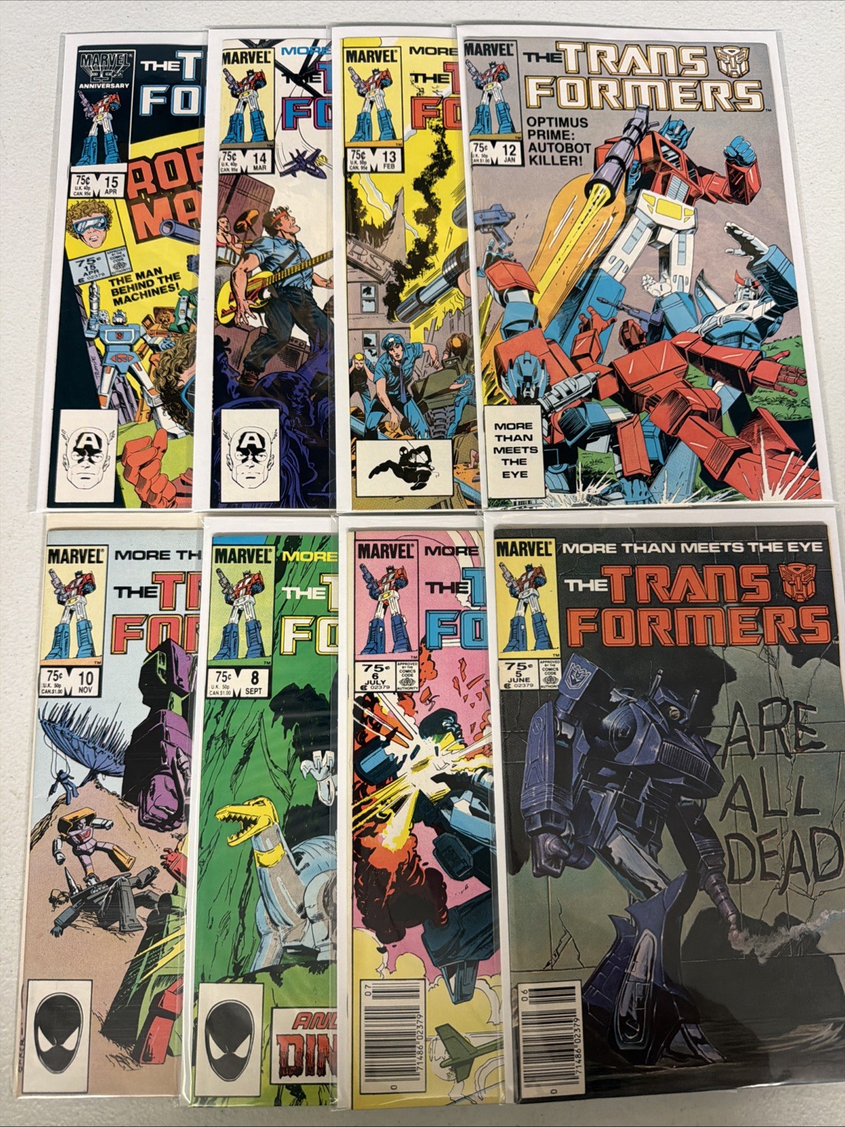 Transformers #5 6 8 10 12 13 14 15 1984 Series Marvel Comics Lot VF/NM *Y9