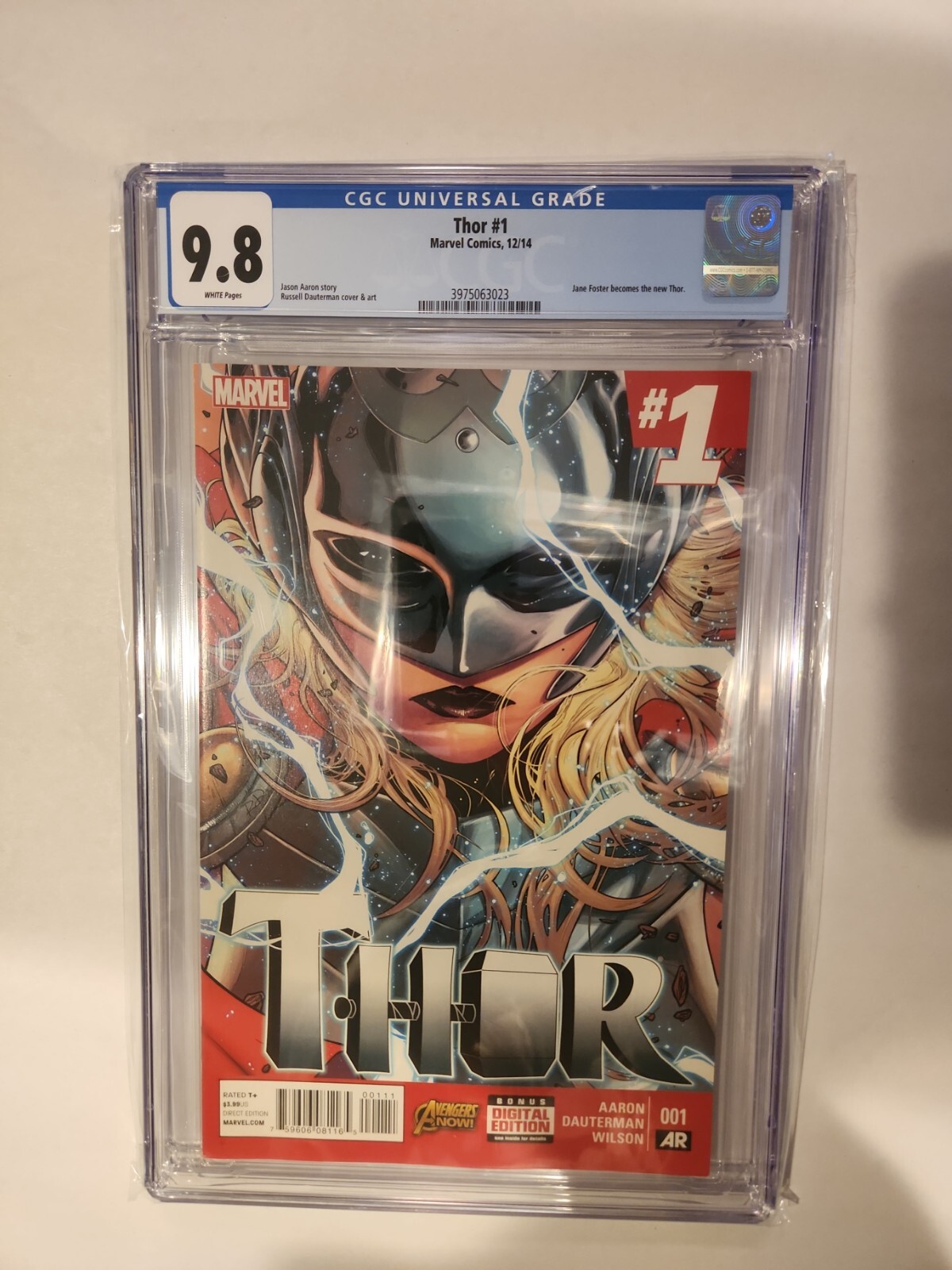 Thor #1 12/14 CGC 9.8 Jane Foster Become The New Thor