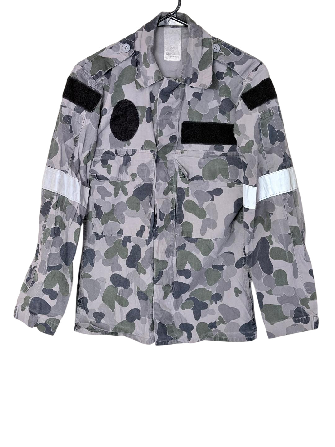 Vintage Royal Australian Navy DPNU camo shirt jacket reflective S