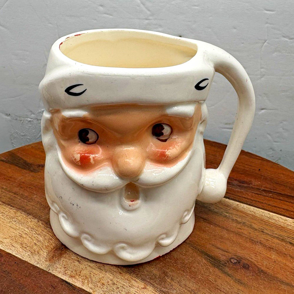 Vintage Norcrest Santa Christmas Mug Japan Kitschy 